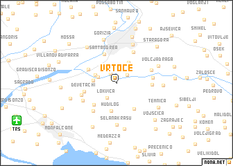 map of Vrtoče