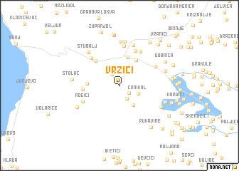 map of Vrzići