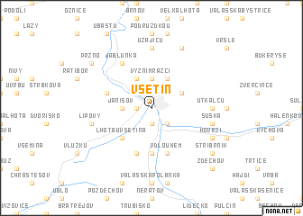 map of Vsetín