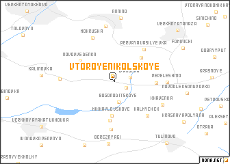 map of Vtoroye Nikol\