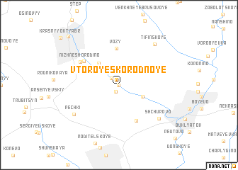 map of Vtoroye Skorodnoye