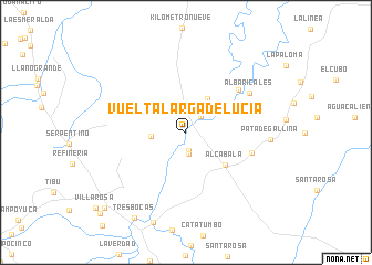 map of Vuelta Larga de Lucía