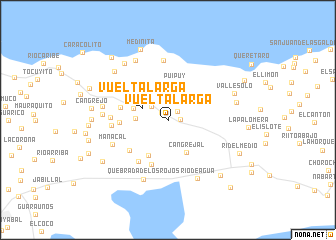 map of Vuelta Larga