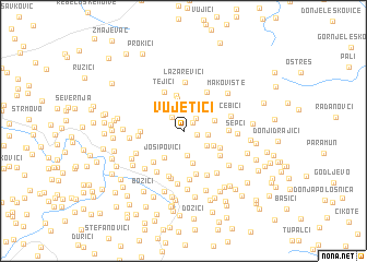 map of Vujetići