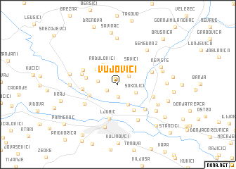 map of Vujovići