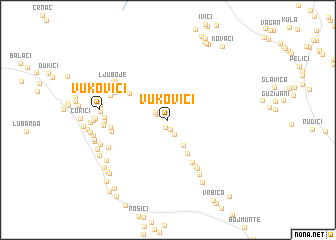 map of Vukovići