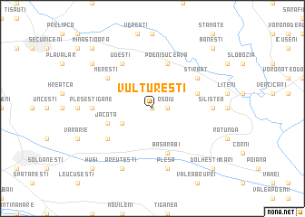 map of Vultureşti