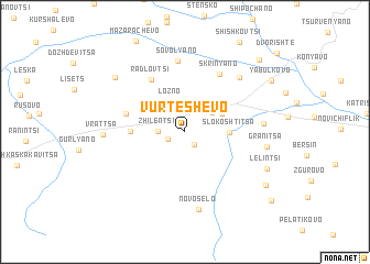 map of Vŭrteshevo