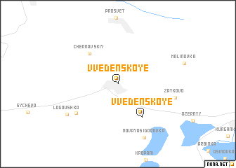 map of Vvedenskoye