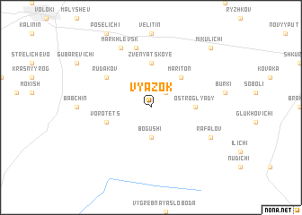 map of Vyazok