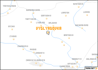 map of Vyglyadovka