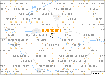 map of Vyhnánov