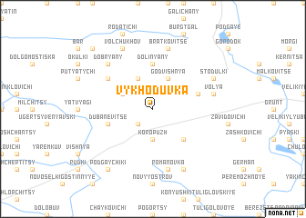 map of Vykhoduvka
