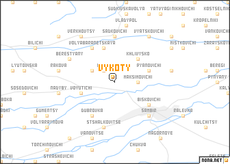 map of Vykoty