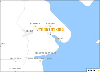 map of Vyrastaykino