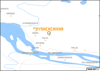 map of Vyshchchikha