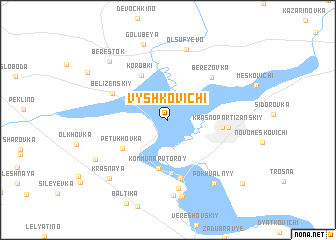 map of Vyshkovichi