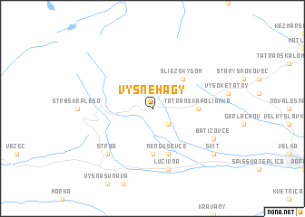 map of Vyšné Hágy