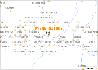 map of Vyšné Ráztoky