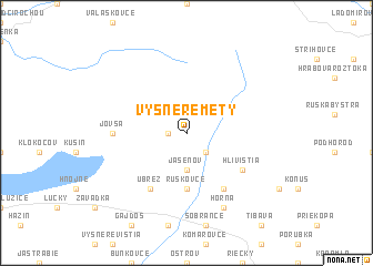 map of Vyšné Remety