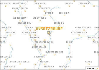 map of Vyšné Zbojné