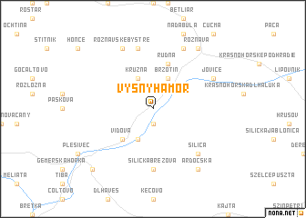 map of Vyšný Hámor