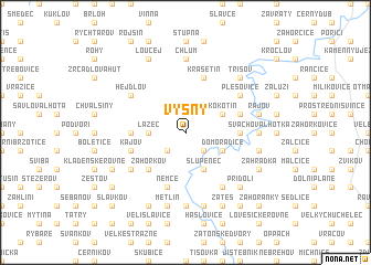 map of Vyšný