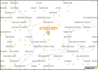 map of Vysočany