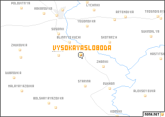 map of Vysokaya Sloboda