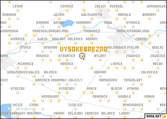 map of Vysoké Březno