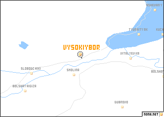 map of Vysokiy Bor