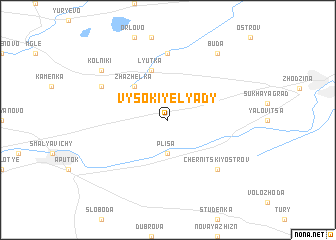 map of Vysokiye Lyady