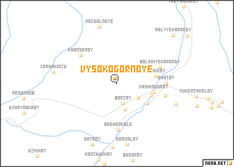 map of Vysokogornoye