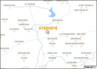 map of Vysokoye