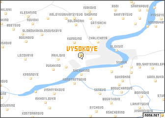 map of Vysokoye