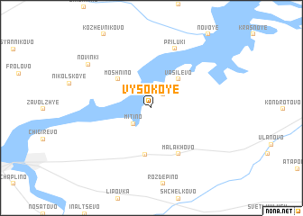 map of Vysokoye