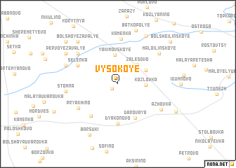 map of Vysokoye