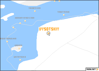 map of Vysotskiy