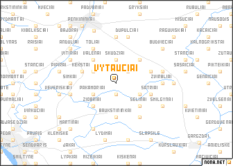 map of Vytaučiai