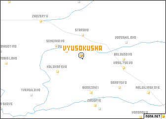 map of Vyusokusha