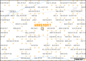 map of Waasmont