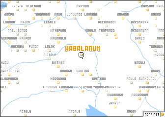 map of Wabalanum