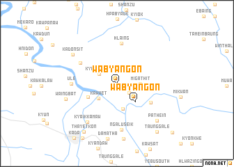 map of Wabyangon