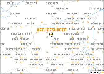 map of Wackershofen