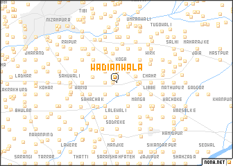 map of Wadiānwāla