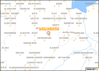 map of Wādī Ḩannā