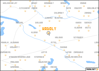 map of Wądoły