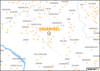 map of Wahāb Khel