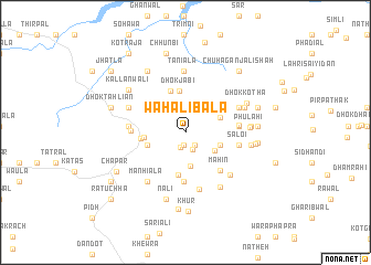 map of Wahāli Bāla