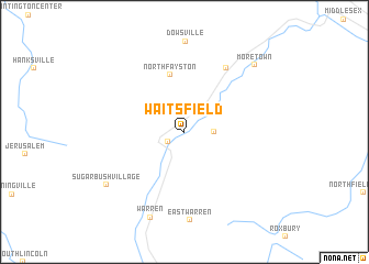 map of Waitsfield